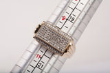 Gentlemen's 10k Yellow Gold Pave Signet Diamond Ring