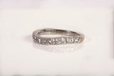 Ladies 14k White Gold Neil Lane Diamond Curve Wedding Band Size 5.5"