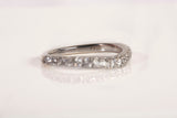 Ladies 14k White Gold Neil Lane Diamond Curve Wedding Band Size 5.5"