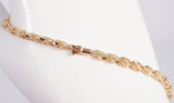 Ladies 14k Yellow Gold Fancy Link Bracelet Size 7.75"