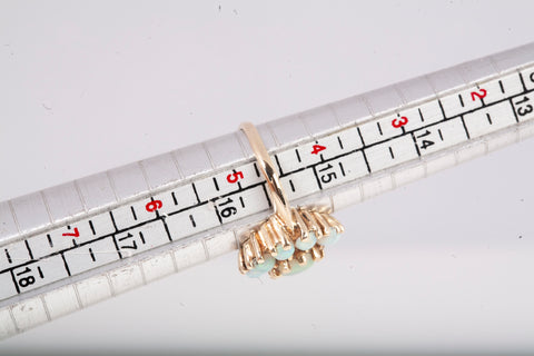 Ladies 14k Yellow Gold Opal Ring Size 4.75