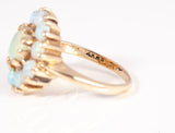 Ladies 14k Yellow Gold Opal Ring Size 4.75