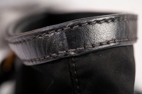 Authentic Prada Tessuto Black Nylon Medium Shopping Tote