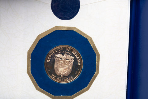 1978 Panama 75 Balboa PROOF Gold Coin 75Th Anniversary Independence Of PANAMA
