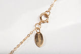 Ladies 14k Yellow Gold Pear Shaped Solitaire Round Cut Diamond Necklace 18"
