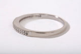 Ladies 10k White Gold Diamond Half Eternity Wedding Band Ring