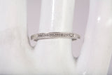 Ladies 10k White Gold Diamond Half Eternity Wedding Band Ring