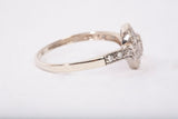 Ladies 10k White Gold Pear Cut Halo Diamond Engagement Ring