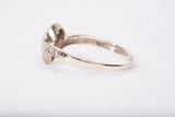 Ladies 10k White Gold Pear Cut Halo Diamond Engagement Ring