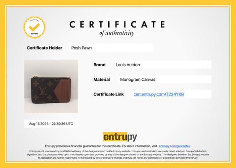 Authentic LOUIS VUITTON Monogram Canvas Romy Card Holder