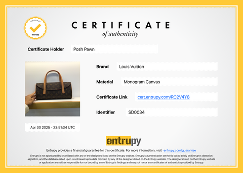 Authentic Louis Vuitton Monogram Sonatine Handbag