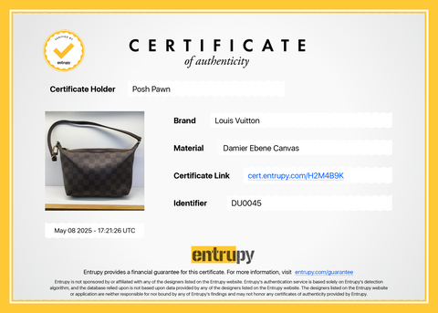 Authentic Louis Vuitton Damier Ebene Illovo PM Shoulder Bag