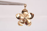 Ladies 14k Yellow Gold Plumeria Flower Pendant