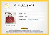 Authentic Red Prada Canvas Grommet Canapa Small Tote Bag