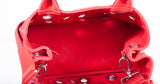 Authentic Red Prada Canvas Grommet Canapa Small Tote Bag