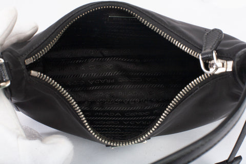 Authentic Black Prada Re-Edition 2005 Re-Nylon and Saffiano Mini Bag