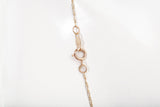 Ladies 14K Yellow Gold Purple Beaded Lariat Dangle Necklace