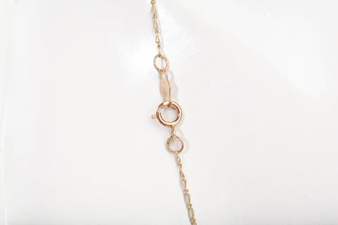 Ladies 14K Yellow Gold Purple Beaded Lariat Dangle Necklace