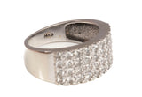 Ladies 14k White Gold Pave Diamond Wide Band 0.40CTW