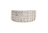 Ladies 14k White Gold Pave Diamond Wide Band 0.40CTW