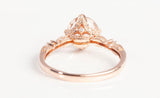 Ladies 14k Rose Gold Morganite & Diamond Accent Wedding Set 0.95CTW