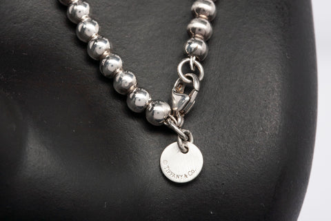 Authentic Tiffany & Co. Return to Tiffany Heart Tag Bead Sterling Silver Bracelet
