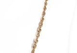 14k Yellow Gold Rope Chain Necklace 24''