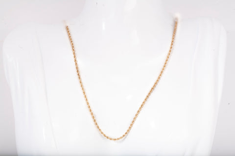 Unisex 20" 14k Yellow Gold Rope Chain