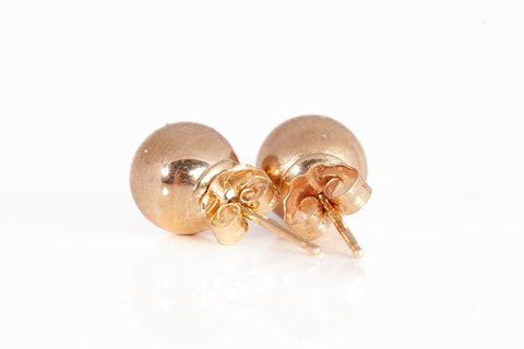 14k Yellow Gold Small Ball Stud Earrings