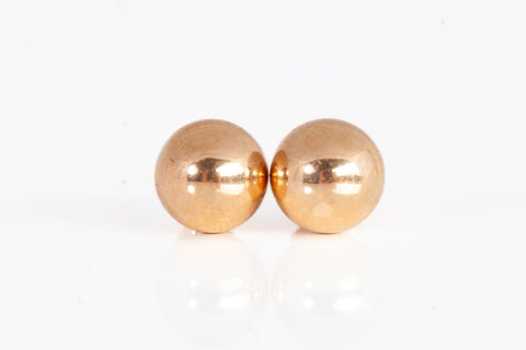 14k Yellow Gold Small Ball Stud Earrings