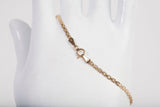 Ladies 14k Two-Tone Single Rose Bracelet Size 6.75"