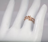 Ladies Dainty Cubic Zirconia Rose Gold Ring Size 4.5
