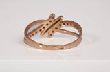Ladies Dainty Cubic Zirconia Rose Gold Ring Size 4.5