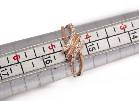 Ladies Dainty Cubic Zirconia Rose Gold Ring Size 4.5