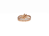 Ladies Dainty Cubic Zirconia Rose Gold Ring Size 4.5