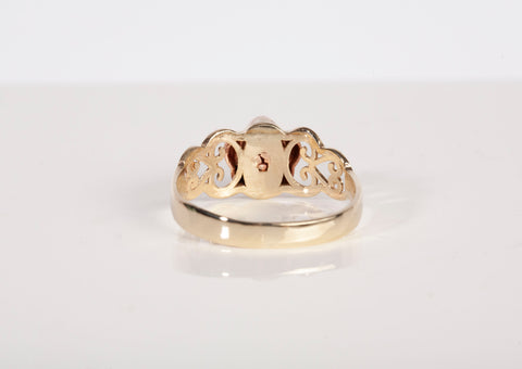Ladies 10k Two-Tone Rose Ring