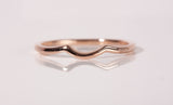 Ladies 14k Rose Gold Curve Stacking Ring Size 7"
