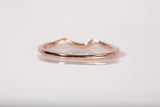 Ladies 14k Rose Gold Curve Stacking Ring Size 7"