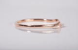 Ladies 14k Rose Gold Curve Stacking Ring Size 7"