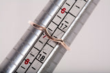 Ladies 14k Rose Gold Curve Stacking Ring Size 7"