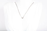 Ladies Dainty 14k White Gold Solitaire Diamond Pendant Necklace 0.61CTW