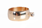 Ladies 14k Yellow Gold .09CT Solitaire Diamond Band Size 5.5