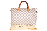 Authentic Louis Vuitton Damier Azur Canvas Speedy 30 Handbag