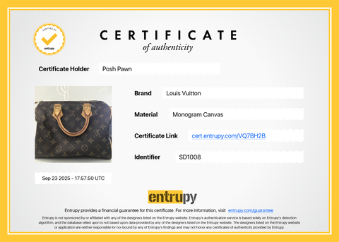 Authentic Louis Vuitton Monogram Speedy 25