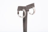 Ladies Sterling Silver 925 Mini Diamond Hoop Earrings