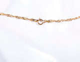 Ladies 14k Yellow Gold Singapore Style Chain 24"