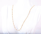 Ladies 14k Yellow Gold Singapore Style Chain 24"