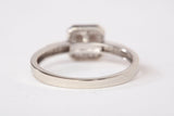 Ladies 10k White Gold Princess and Round Diamond Engagement Ring