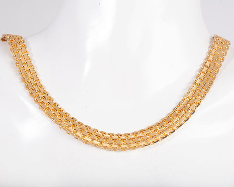 Ladies 14k Yellow Gold 7.9mm Fancy Link Necklace 18"