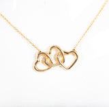 Authentic Tiffany & Co. 18k Yellow Gold Triple Heart Necklace 14"
